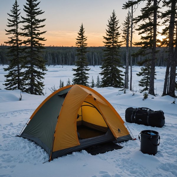 Quels sont les équipements nécessaires pour un camping en région de prairie en hiver ?